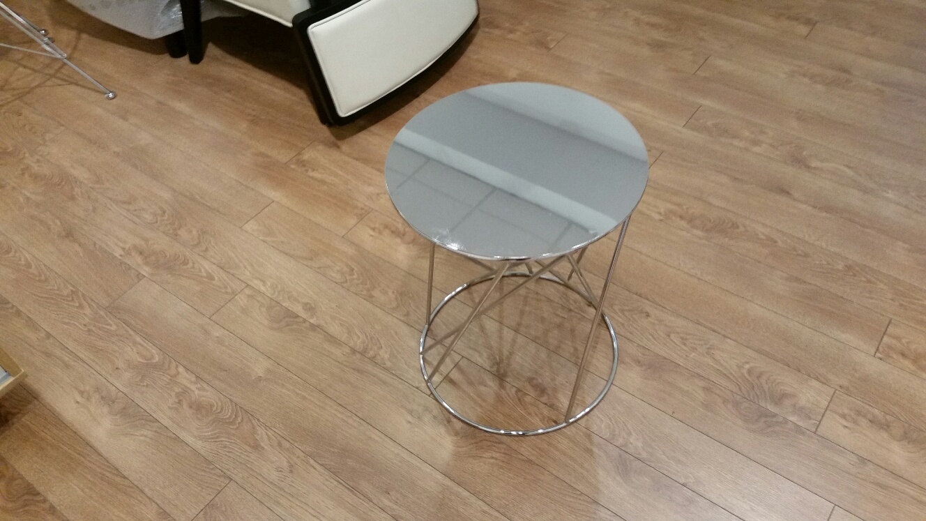 Drum Metal Round End Table Toronto Furniture Rental for Home Staging